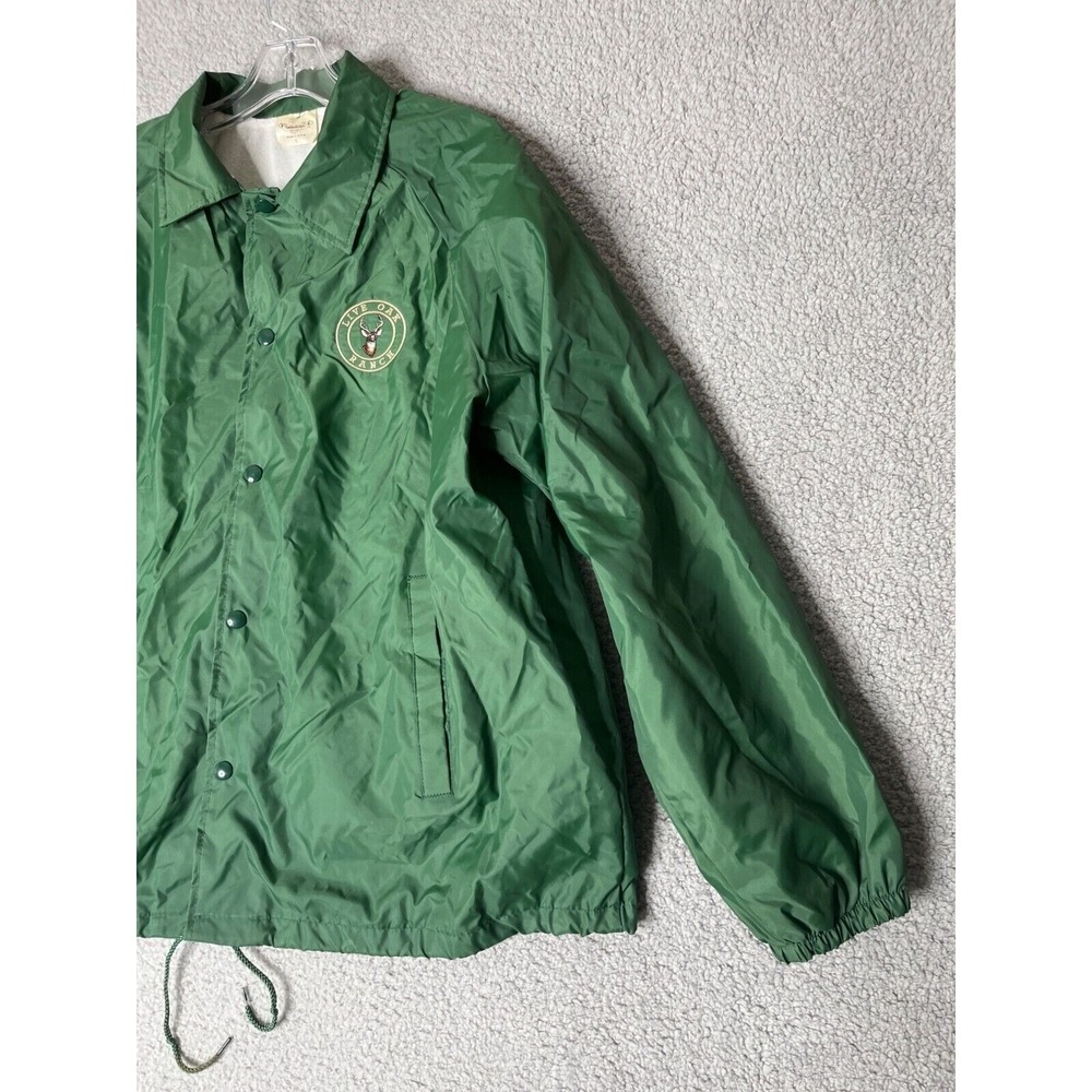 Auburn Sportswear Windbreaker Jacket Men Size Large Green USA Vintage 80s Casual - Picture 7 of 14